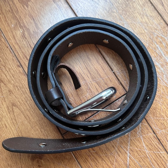 Massimo Dutti Studded Leather Napa Belt - Picture 4 of 4